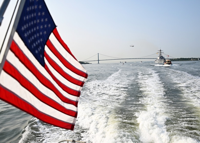 DCV Gelberman Leads the Parade of Ships during Fleet Week 2023