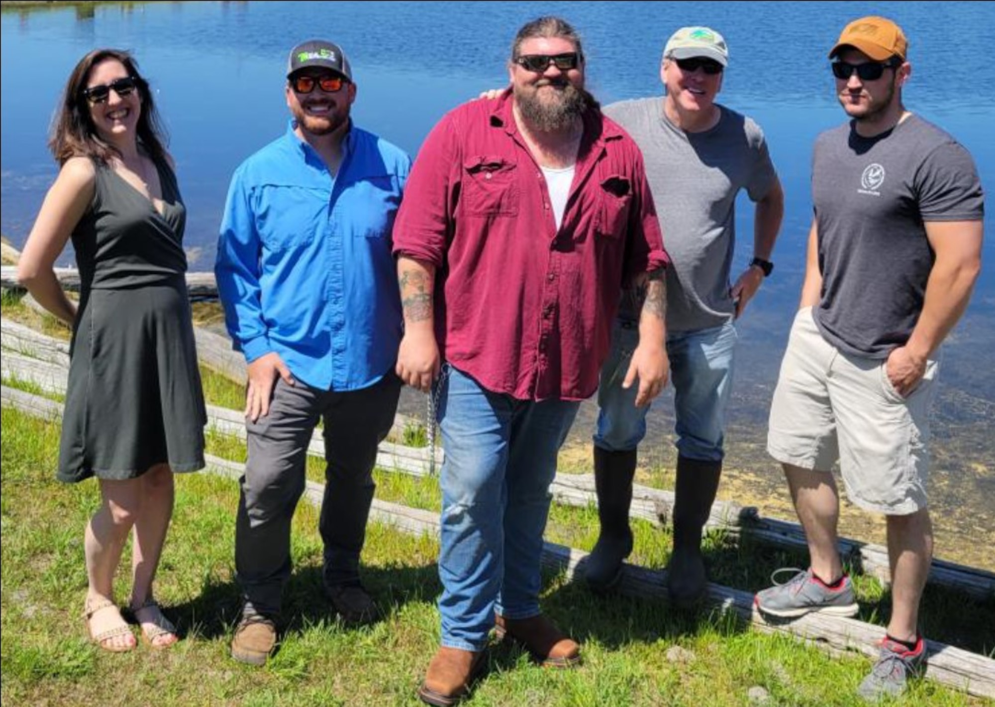 (L to R) JBMDL Environmental Assets Chief Mark Stevenson, USFWS Conservation Law Enforcement Officer (CLEO) Terrance Butler (assigned to JBMDL), USFWS CLEO Chief Casey, JBMDL NR PM Michael Luna, JBMDL ISS NR PM Jamie Evans