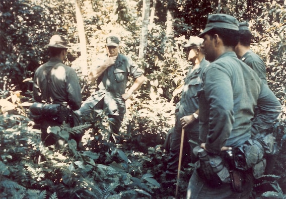 Army Gen. William B. Rosson visiting the Jungle Warfare School in Panama. Rosson was commander of U.S. Southern Command at the time. (1973)