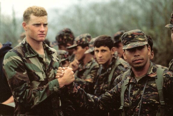 Robert M. Montague Hall, Quarry Heights, Panama, circa 1980.  The building housed Headquarters, U.S. Caribbean Command, and Headquarters, U.S. Southern Command, 1958 to 1997.