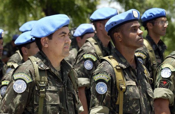 Opening ceremony for the UN Stabilization Mission in Haiti, MINUSTAH in 2004.