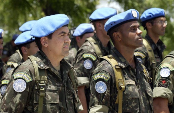 Opening ceremony for the UN Stabilization Mission in Haiti, MINUSTAH in 2004.