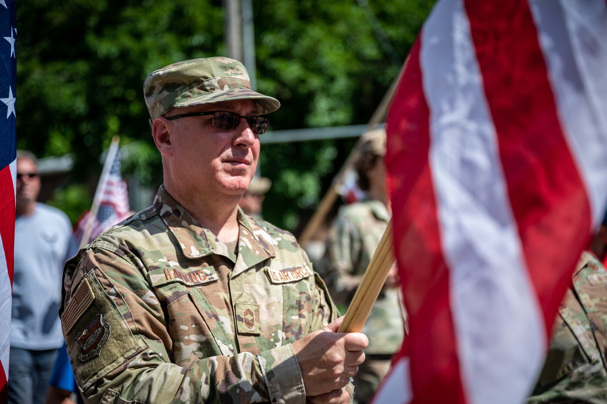 U.S. Air Force Citizen Airmen from the 932nd Airlift Wing participate in the Belleville Memorial Day Parade, May 29, 2023, Belleville Illinois. Joined with family, the Air Force Reserve Airmen paid homage to those who made the ultimate sacrifice.

Col. Glenn Collins, commander, 932nd AW was the Grand Marshall along with his sons and Mayor of Belleville, Patty Gregory. (U.S. Air Force photo by Christopher Parr)