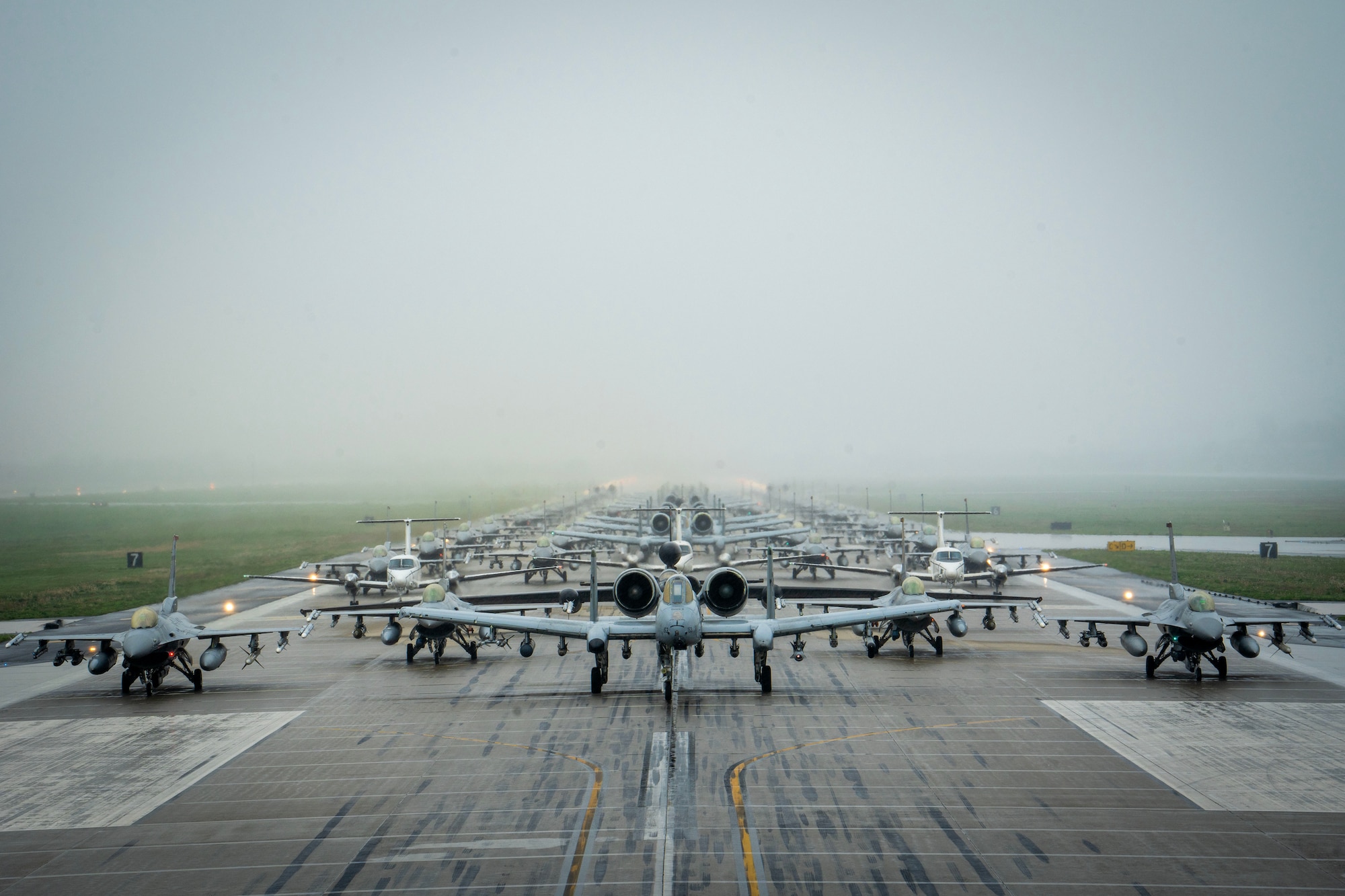 Photo of Airmen, U.S. Air Force aircraft participate in an aircraft generation training event.