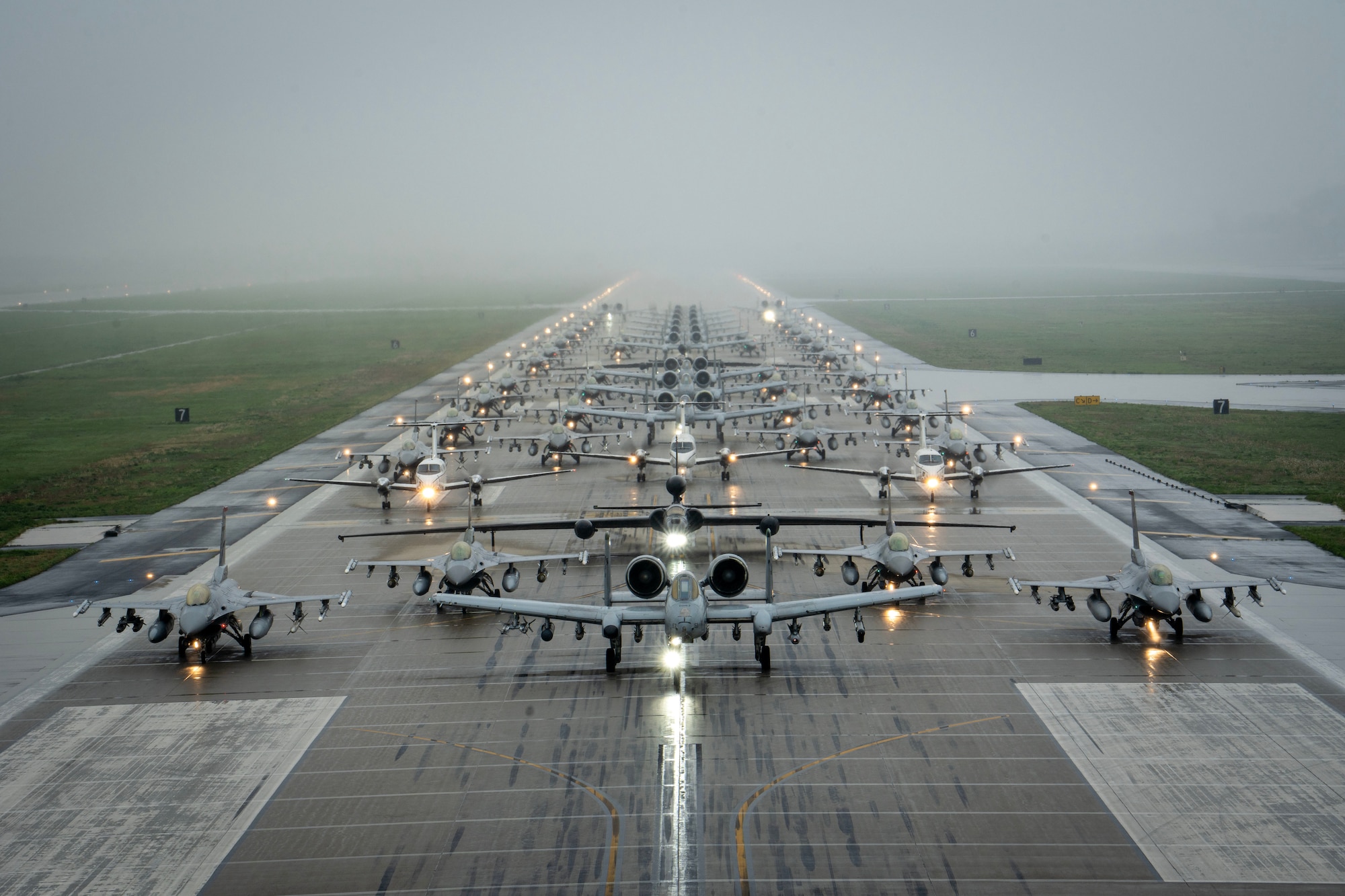 Photo of Airmen, U.S. Air Force aircraft participate in an aircraft generation training event.