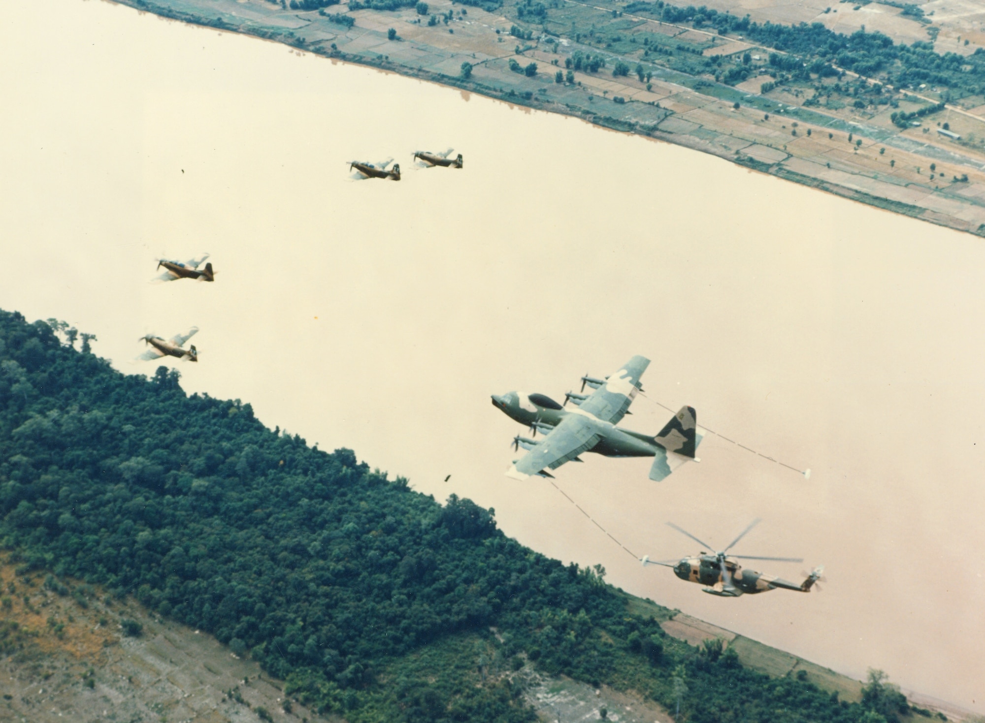 Typical USAF combat rescue packages included strike aircraft, aerial refuelers, and rescue helicopters.