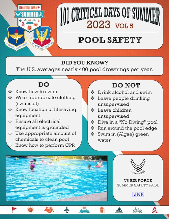 Graphic of 101 Critical Days of Summer Weekly Messaging - Volume 2: Pools