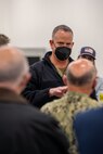 Capt. Mike Zettler, the manager of the U.S. Navy’s Conventional Prompt Strike program, briefs Chief of Naval Operations Adm. Michael M. Gilday about operations at the newest common hypersonic missile production facility near Huntsville, Alabama. Adm. Gilday toured the facility and learned more about the U.S. Navy’s Conventional Prompt Strike offensive hypersonic strike capability and the Army’s Long Range Hypersonic Weapon.