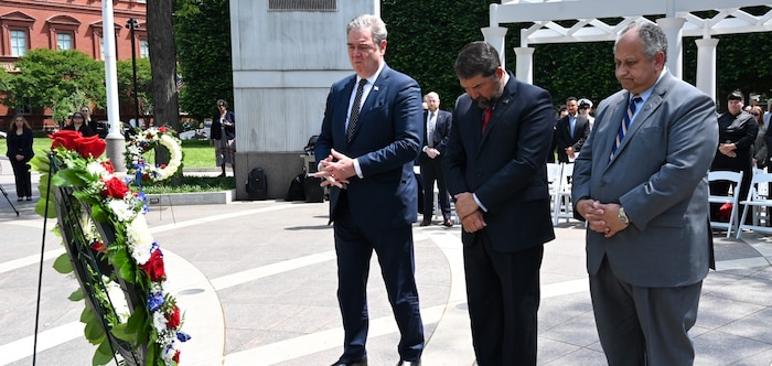 NCIS held its annual Fallen Remembrance and Wreath Laying at the National Law Enforcement Officers Memorial in Washington, D.C., May 16, 2023, to recognize 9 of its own and honor during National Police Week.