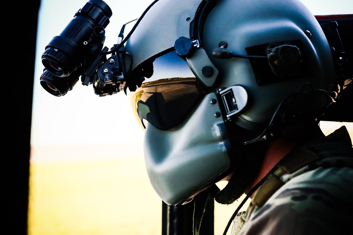 up close flight engineer portrait