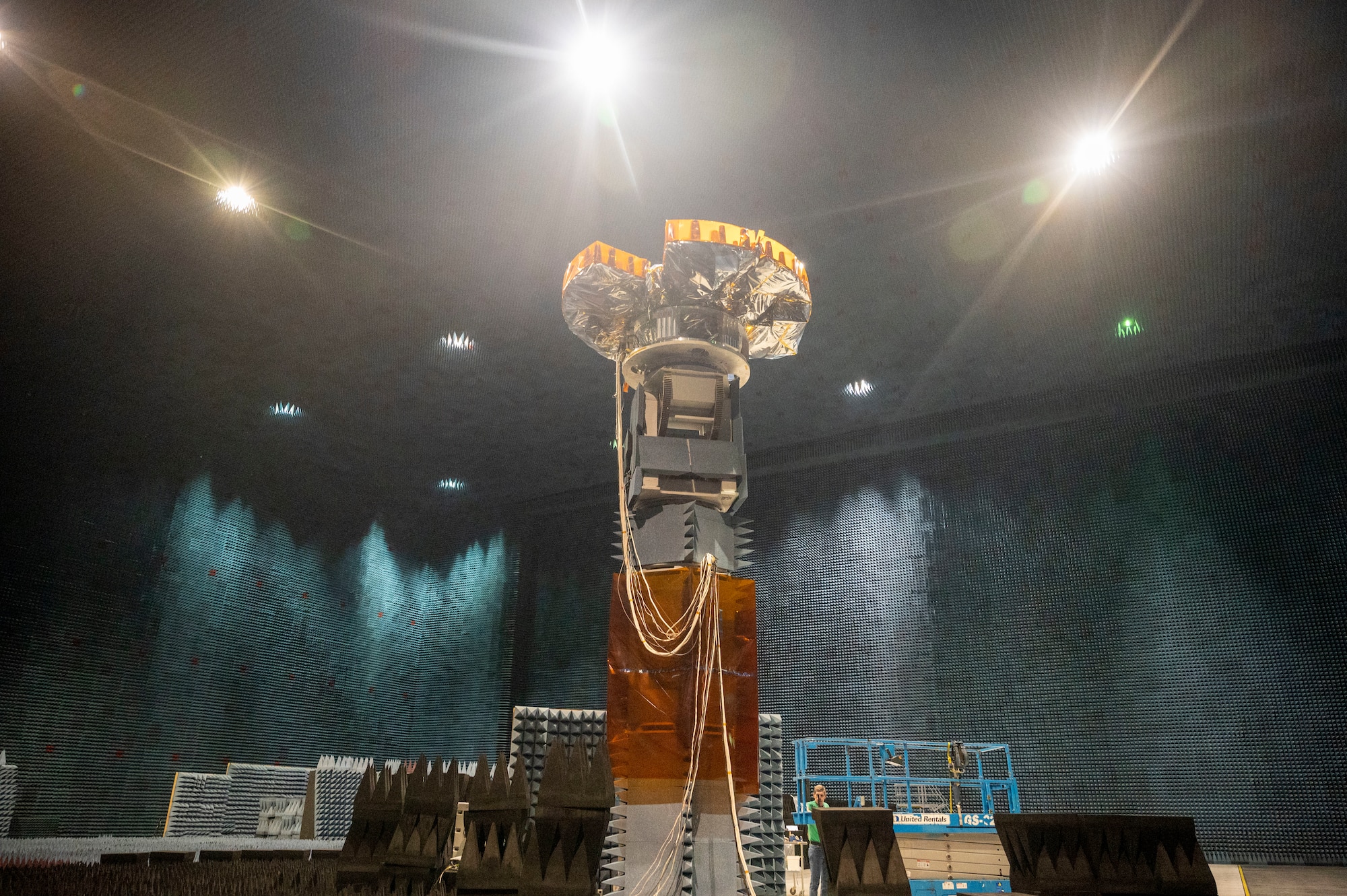 After the testing is complete, the NTS-3 will operate for one year in a near-geosynchronous orbit and will broadcast navigation signals from its phased array antenna.