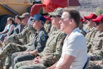 Nellis Airmen attend the 800th Rapid Engineering Deployable Heavy Operations Repair Squadron Engineer (RED HORSE) Group change of command at Nellis Air Force Base, Nevada, May 16, 2023.