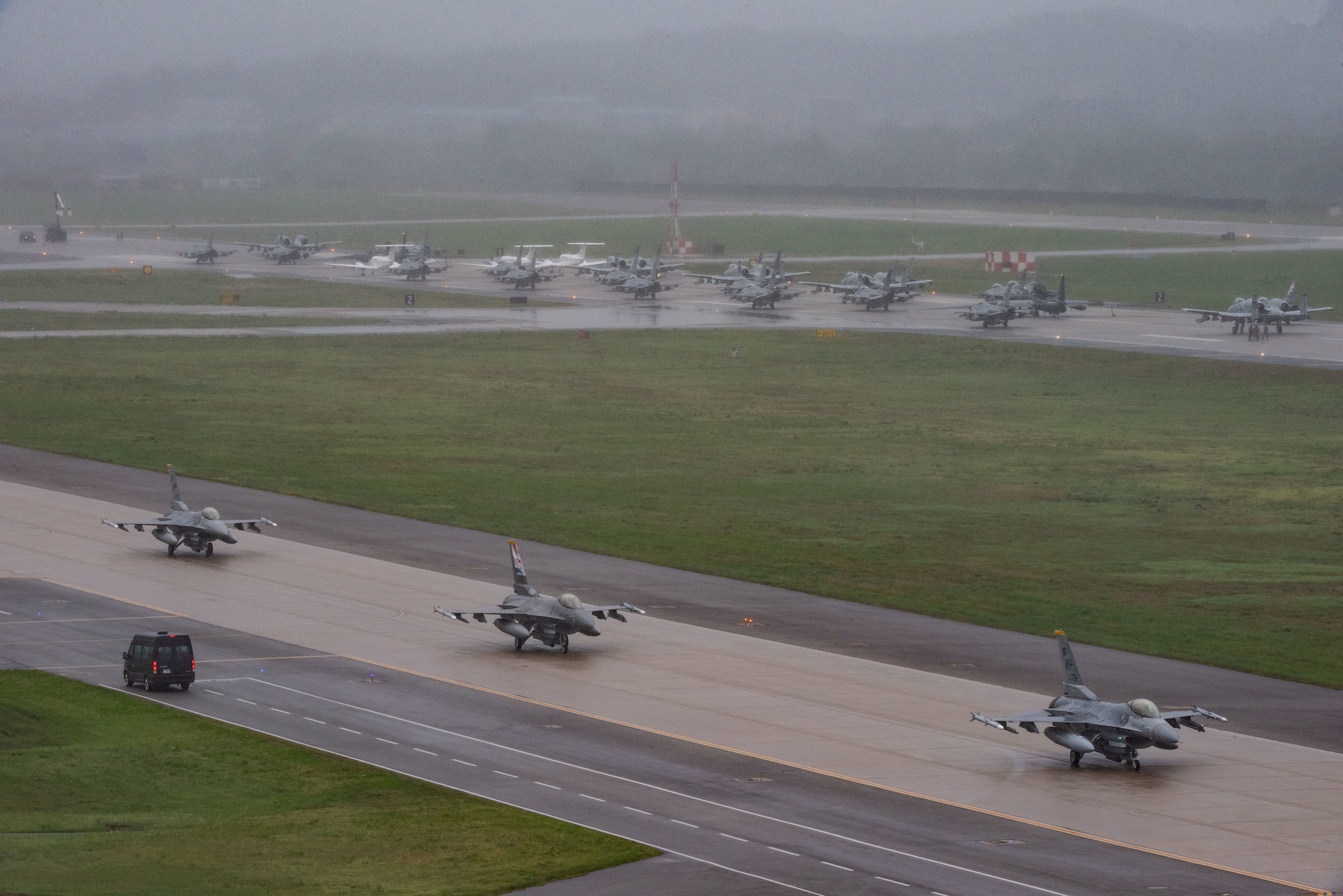 Photo of Airmen, U.S. Air Force aircraft participating in an aircraft generation training event.