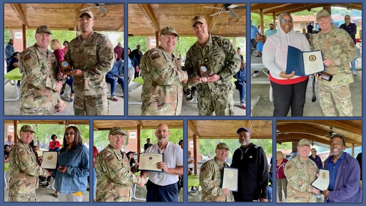 DLA Aviation’s Customer Operations employees celebrate at Parker Pond