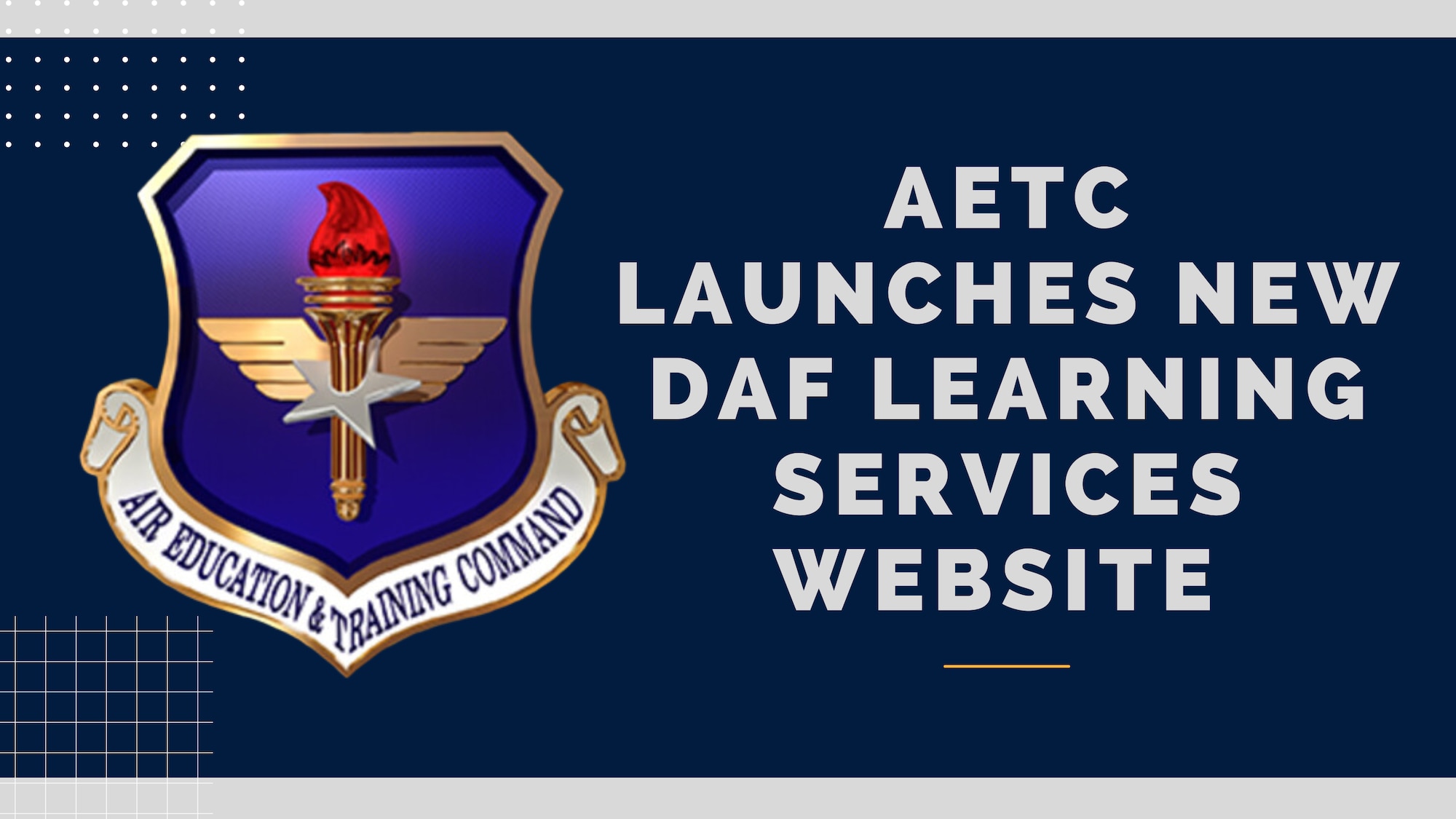 AETC shield on blue background