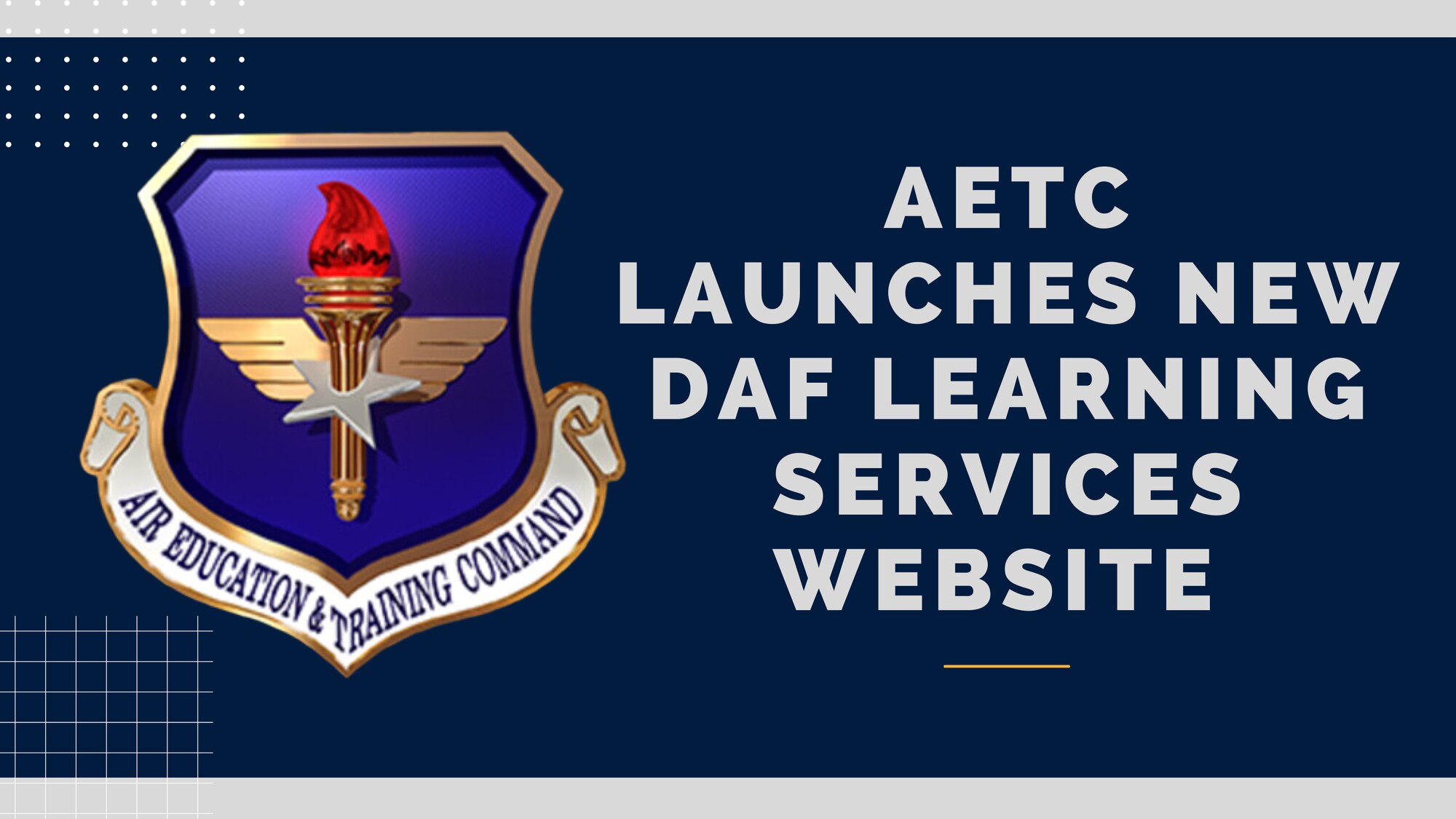 AETC shield on blue background