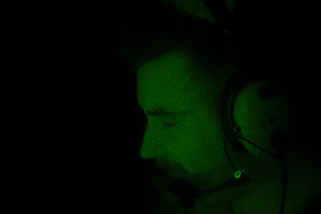 Airman wearing a headset.