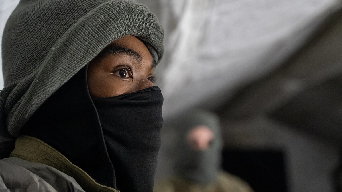 Airmen from Hurlburt Field assigned to the Mission Sustainment Team participate in a two-day cold weather training at the Mckinley Climatic Lab at Eglin Air Force Base, Florida, Oct 20, 2023. On the second day of training, the temperature plummeted to a -10 Fahrenheit, providing the perfect testbed for the MST. (U.S. Air Force photo by Airman 1st Class Hussein Enaya)