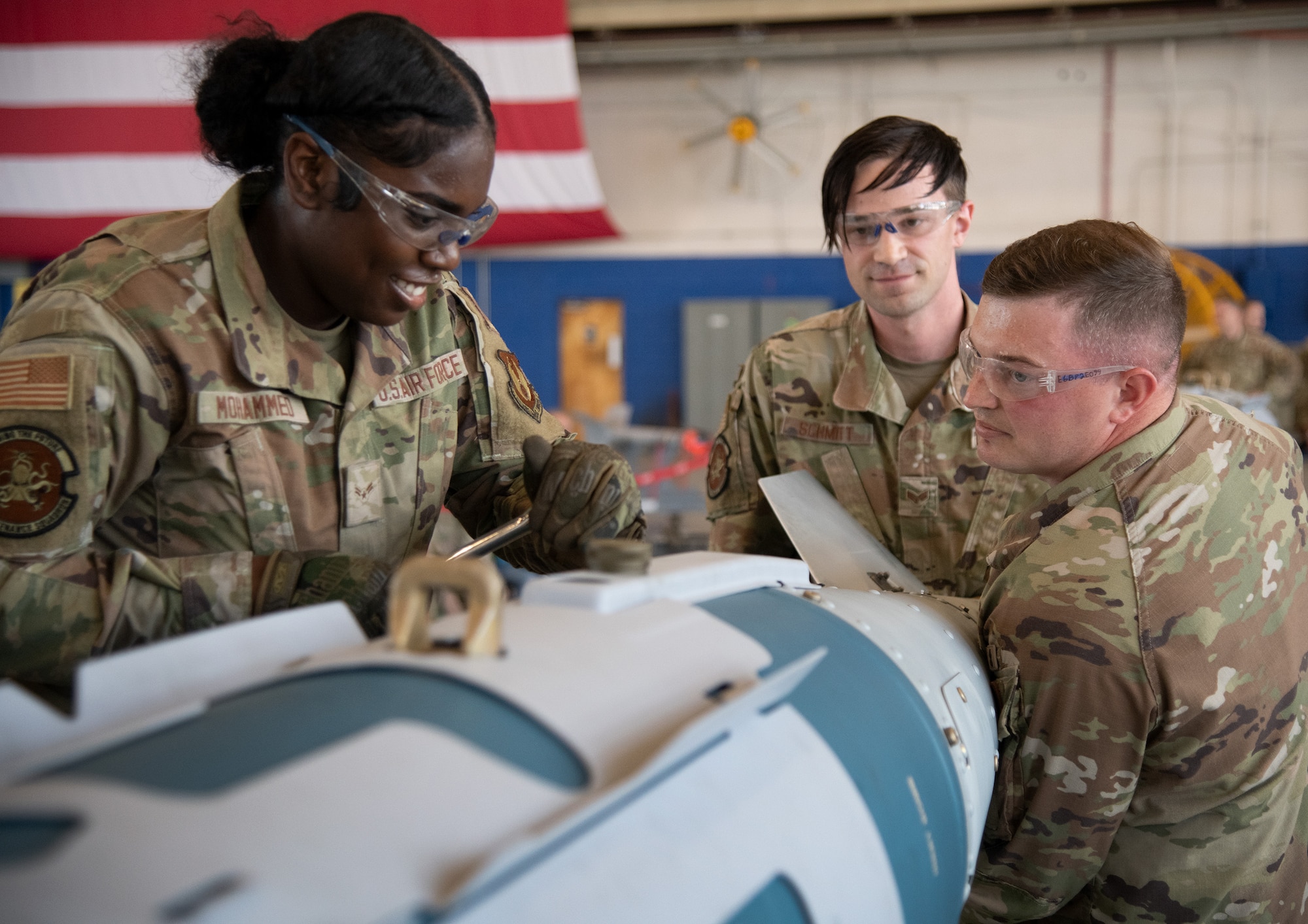 Airmen race to build a GBU-31.