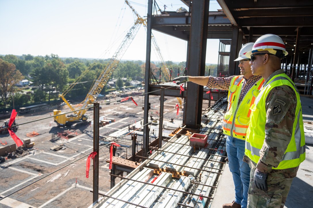 U.S. Army Corps of Engineers Great Lakes and Ohio River Division Commander Brig. Gen. Mark C. Quander visited the Louisville VA Medical Center construction site in Louisville, Kentucky