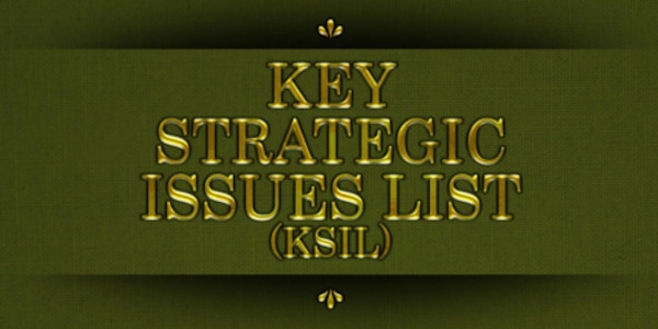 Cover for 2018 - 2020 Key Strategic Issues List