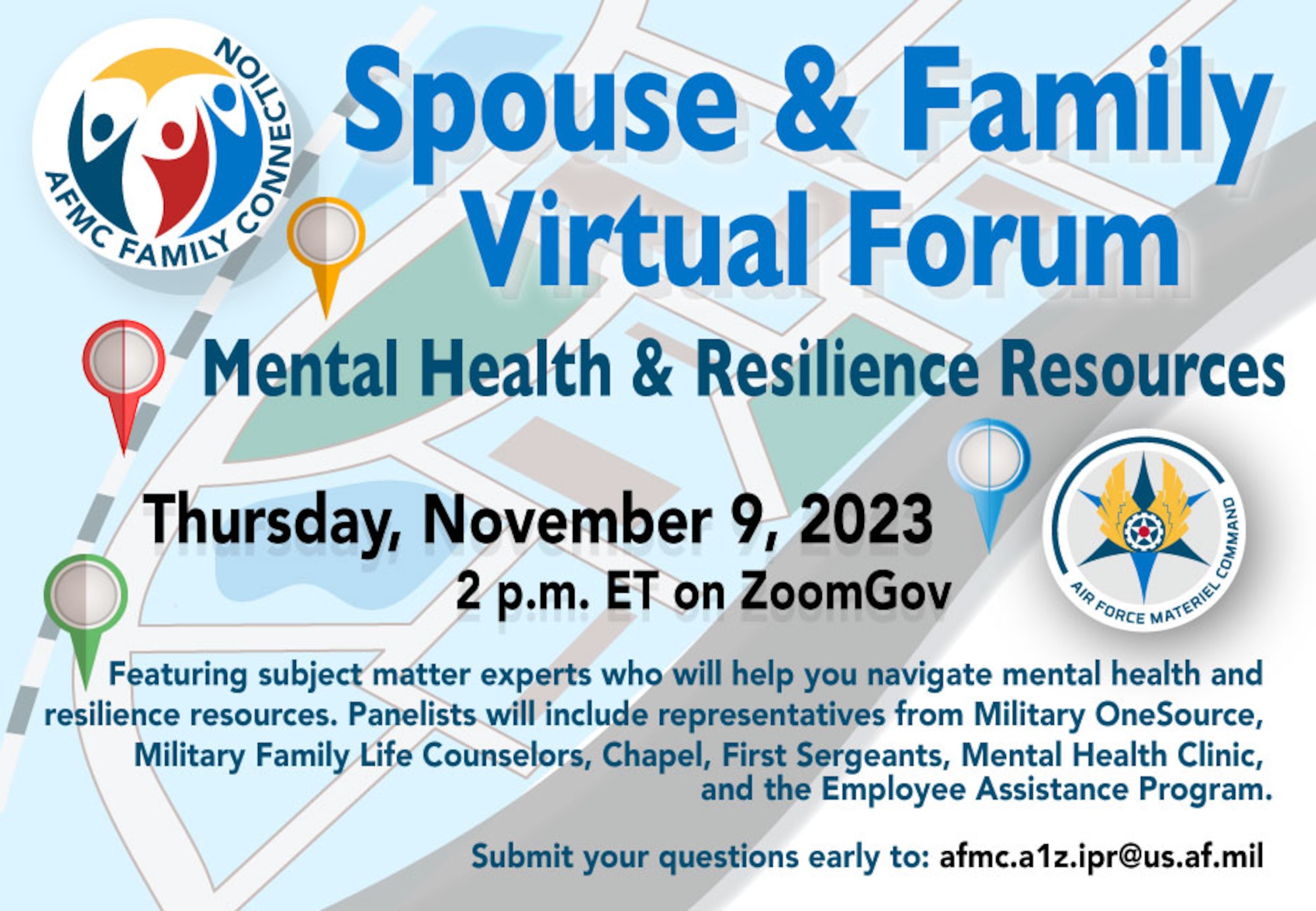 Graphic announcing the virtual forum