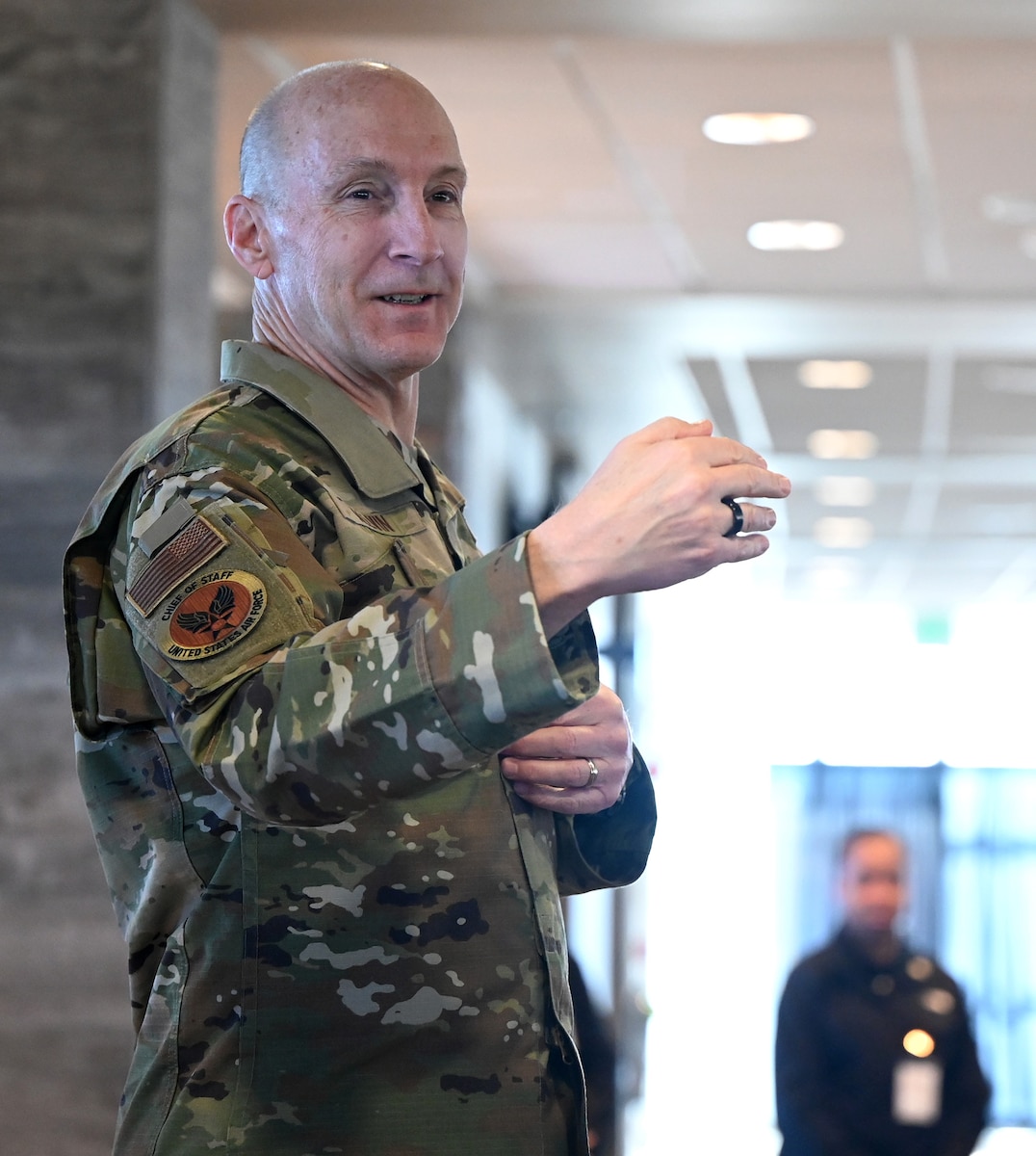 Vice Chief of Staff of the Air Force Gen. David W. Allvin is sworn in as the Air Force’s 23rd Chief of Staff at Falcon Stadium, U.S. Air Force Academy, Colorado Springs, Co