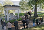 Col. John Kinton, commander of the 194th Engineer Brigade, Tennessee National Guard, represented President Joe Biden and was the keynote speaker during a wreath-laying ceremony at the Tennessee State Capitol Nov. 2, 2023, in honor of President James K. Polk on his 228th birthday.