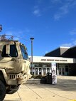 Members of the Illinois National Guard 178th Infantry participated in a USO care package event on October 28th with members of the USO and community members at Hershey Highschool in Arlington Heights, Illinois.