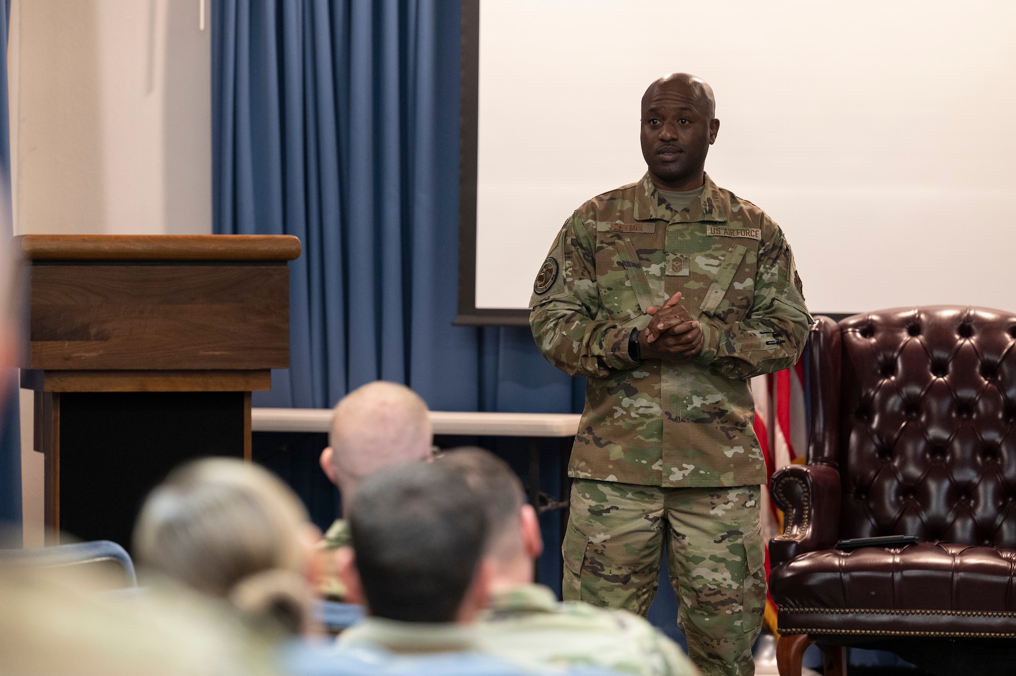 A man speaks to a crowd.