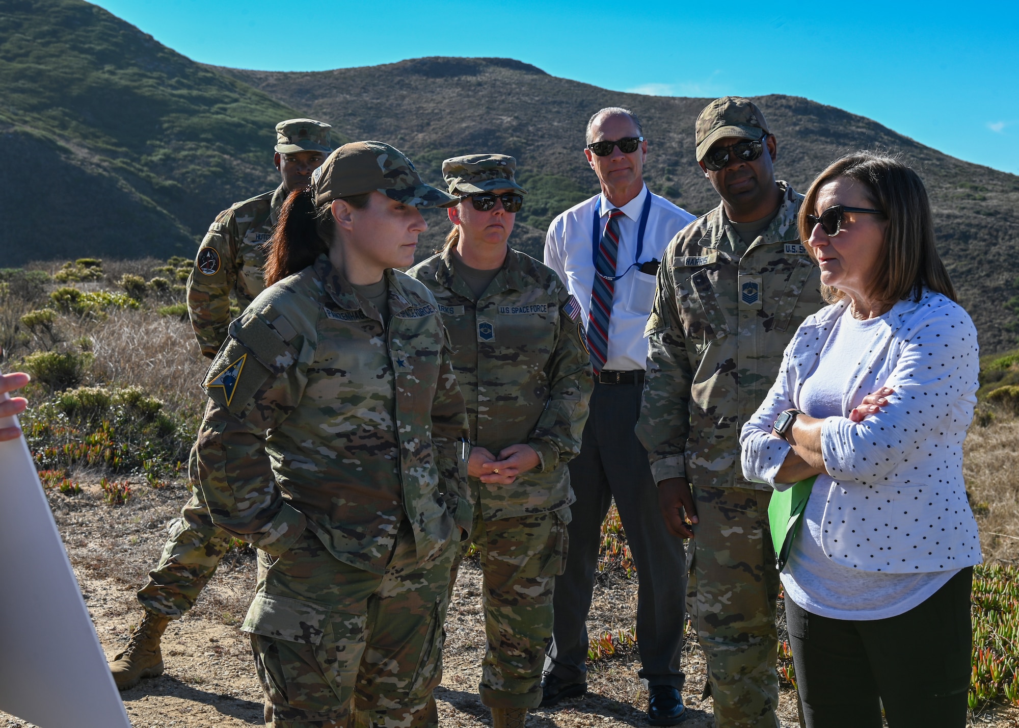 U.S. Space Force Brig. Gen. Panzenhagen takes a tour of Vandenberg Space Force Base.