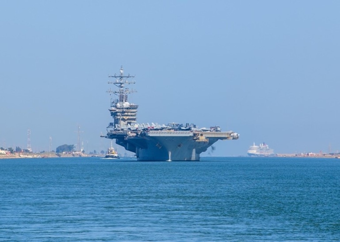 The Dwight D. Eisenhower Carrier Strike Group (IKECSG) arrived in the Middle East and CENTCOM area of responsibility as part of the increase in regional posture.

 

The strike group is commanded by Carrier Strike Group (CSG) 2 and comprised of flagship aircraft carrier USS Dwight D. Eisenhower (CVN 69), guided-missile cruiser USS Philippine Sea (CG 58), guided-missile destroyers USS Mason (DDG 87) and USS Gravely (DDG 107) of Destroyer Squadron (DESRON) 22, Carrier Air Wing (CVW) 3 with its nine squadrons, and the Information Warfare Commander.