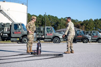 The U.S. Air Force Expeditionary Center leadership team met with service members and civilian leaders during an installation visit to Joint Base Charleston, South Carolina, Nov. 1-3.