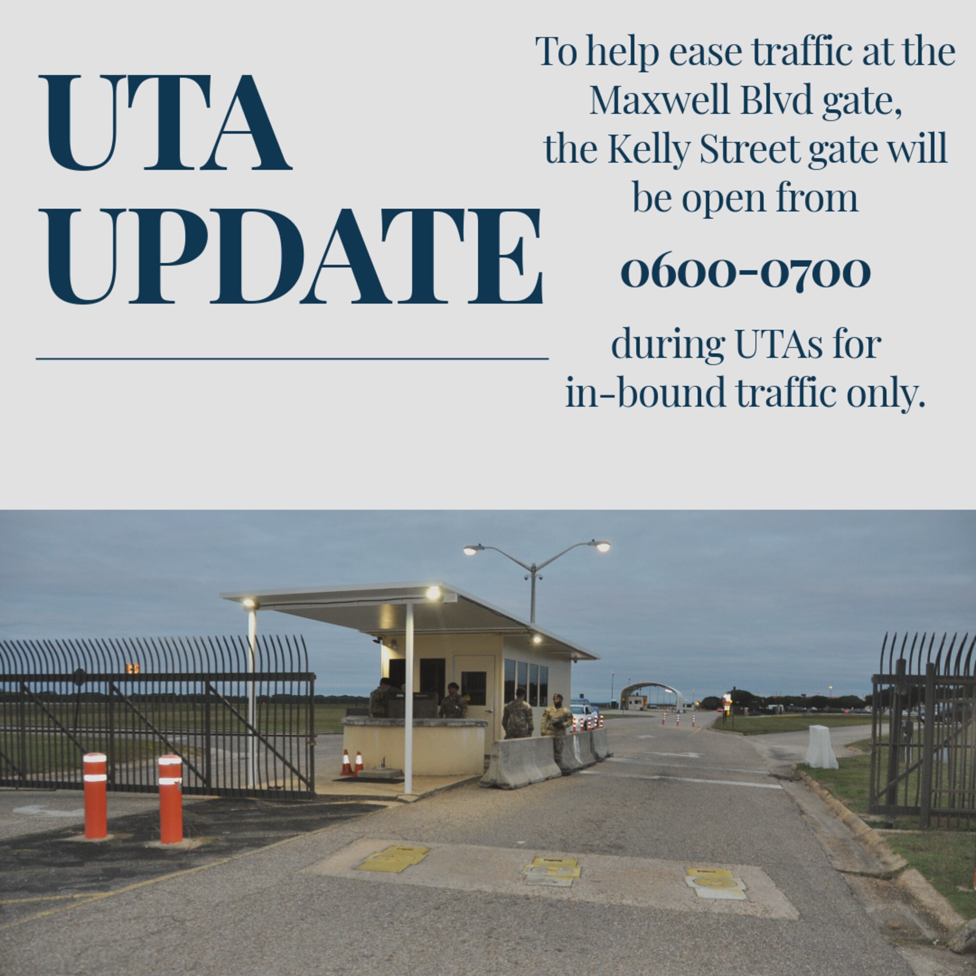 an infographic updating alternate gate entry hours