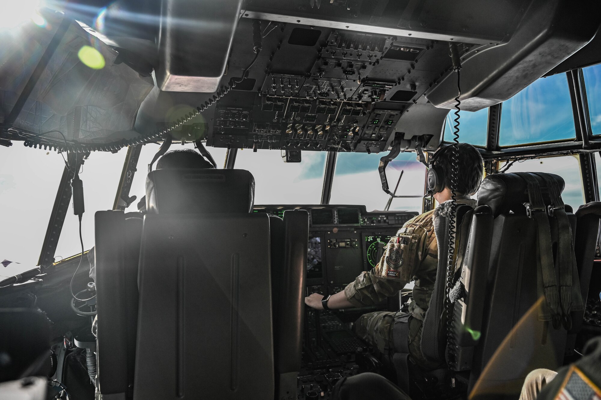 Pilots fly a plane.