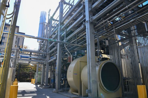 A new power plant is displayed.