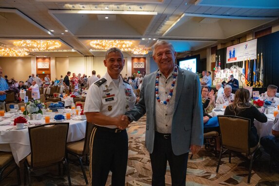 Joint Task Force-Red Hill (JTF-RH) Strategic Engagement Director, U.S. Army Brig. Gen. Lance Okamura, attends Armed Services YMCA Hawaii’s Celebrating the Military Family event Honolulu, Hawaii, Nov. 2, 2023.