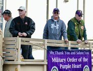 Purple Heart recipients ride in the Quincy (Illinois) Veterans Day Parade on Nov. 4.