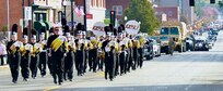 The Quincy University Marching Band participates in the Quincy (Illinois) Veterans Day Parade on Nov. 4.