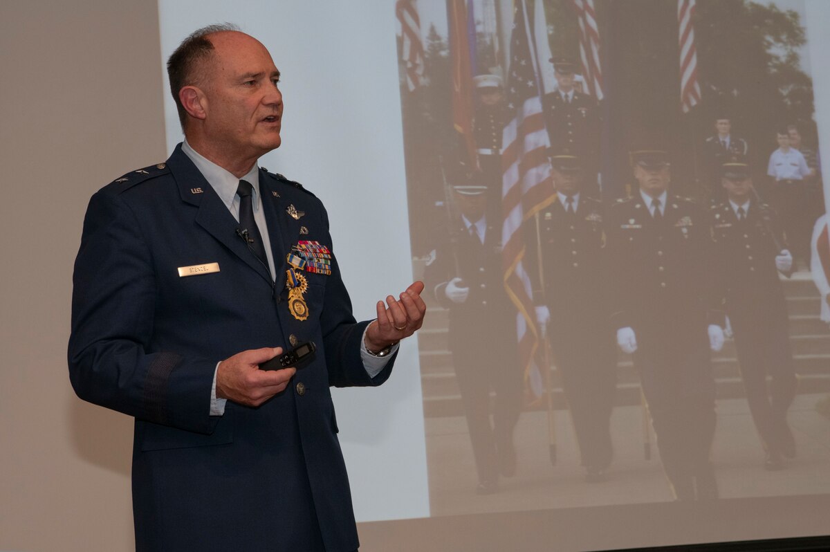 military person talking