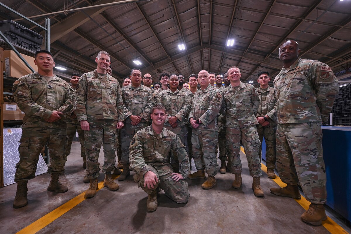 8th Logistics Readiness Squadron gather for a group photo