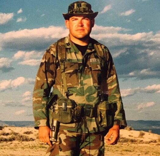  1994, Capt Christopher Ayres, 4th Space Warning Squadron, overwatches large 18-wheeled Mobile Ground System mission and comm vehicles move into place during a  deployment operations exercise. After nearly 26 years of active duty service, Ayres currently serves as a senior civilian Guardian at SpOC and the technical director to the deputy commanding general of operations. (Courtesy photo)