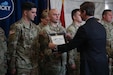 Governor Andy Beshear honored Soldiers from seven Kentucky National Guard units who served along the southwest border since 2020 at the Capitol Rotunda, Oct 26.