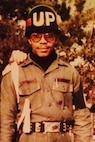 Soldier in old uniform.