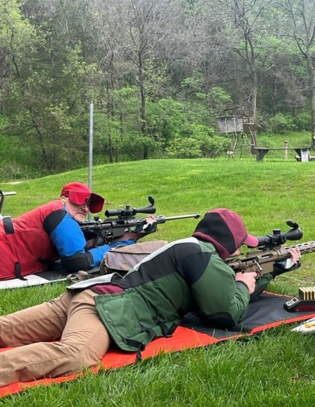 Staff Sgt. Aaron Cobosco, of the Wisconsin Army National Guard’s 1st Battalion, 128th Infantry Regiment, at one of the firing lanes at the President’s Pistol and President’s Rifle Matches in July at Camp Perry, Ohio. Cobsco scored in the top 10o of competitors, earning the prestigious President’s Hundred tab. Submitted photo