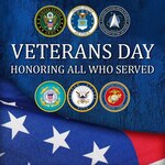 A Veterans Day social media graphic honoring those who have served.