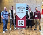 Four members of the 188th Intelligence Support Squadron at Ebbing Air National Guard Base, Arkansas, competed against 27 teams in a two-day cybersecurity challenge in Fayetteville, Arkansas, Nov. 3-5. Tech. Sgts. Donald McKellip and Brandon Wheeler, Staff Sgt. Tommy Patton and Senior Airman Dalton Landrum were selected for their expertise, interest in the event, and the needs of the squadron.