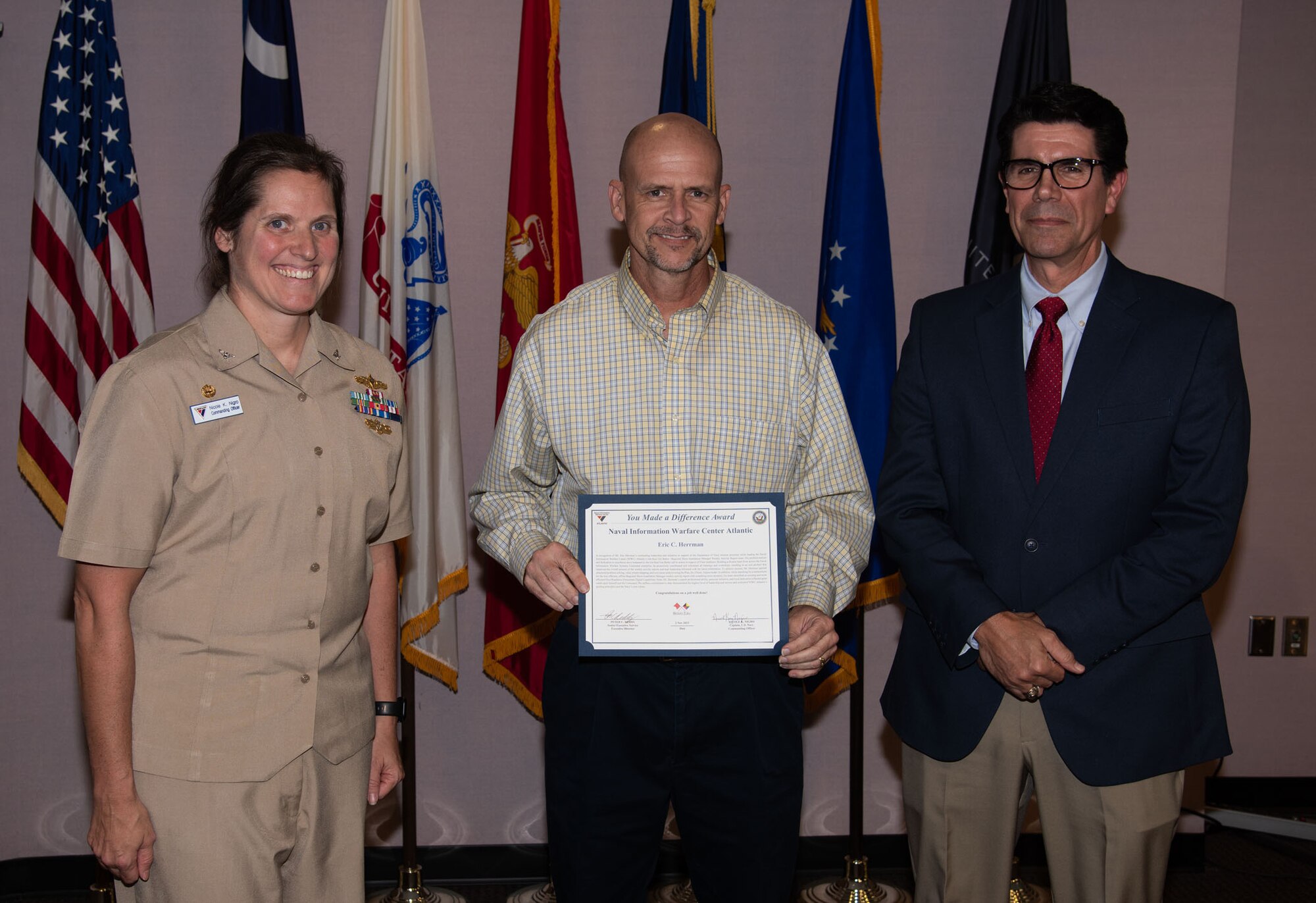 NIWC Atlantic's FY23 Q4 Awards Ceremony and All Hands at JB Charleston, NOLA and Hampton Roads VA on 2 Nov 2023.