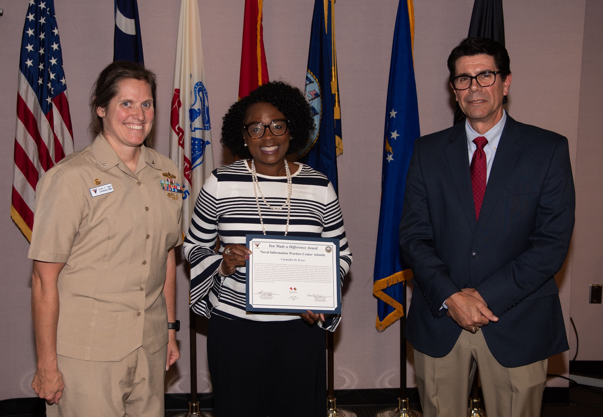 NIWC Atlantic's FY23 Q4 Awards Ceremony and All Hands at JB Charleston, NOLA and Hampton Roads VA on 2 Nov 2023.