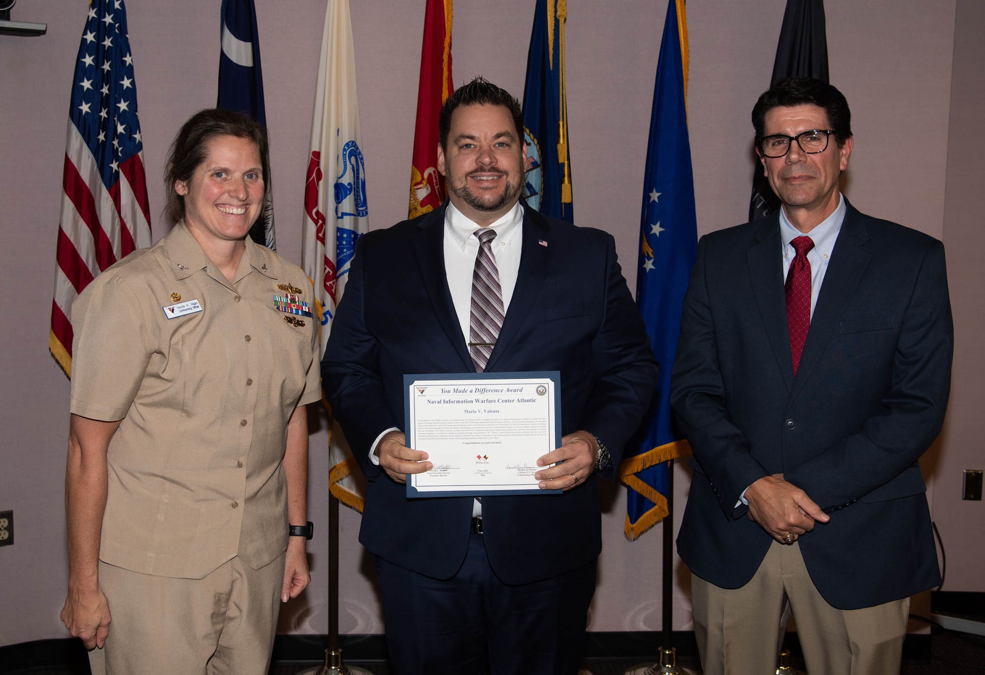 NIWC Atlantic's FY23 Q4 Awards Ceremony and All Hands at JB Charleston, NOLA and Hampton Roads VA on 2 Nov 2023.